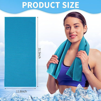 Honoson Cooling Towel Bulk - Neck & Face Cool Chilly Towels Microfiber Breathable Sport Sweat Rag