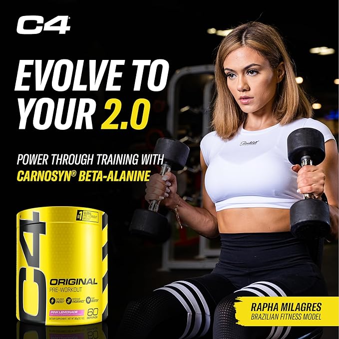 Cellucor C4 Original Pre Workout Powder Pink Lemonade Vitamin C for Immune Support Sugar Free