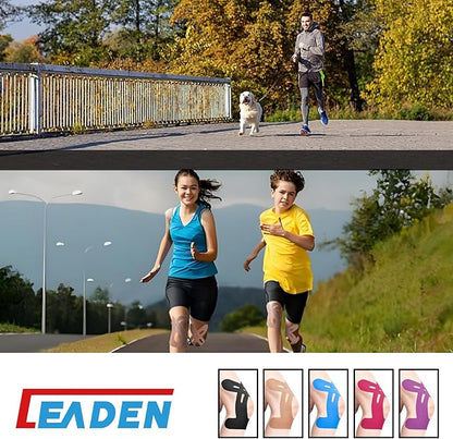 IEADEN Precut Kinesiology Tape for Knees, 10 Pcs - Knee Support & Stability, Knee Pain Relief