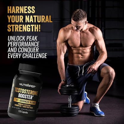 Testosterone Booster Supplement for Men - Natural Energy Enhancement Growth Builder Performance