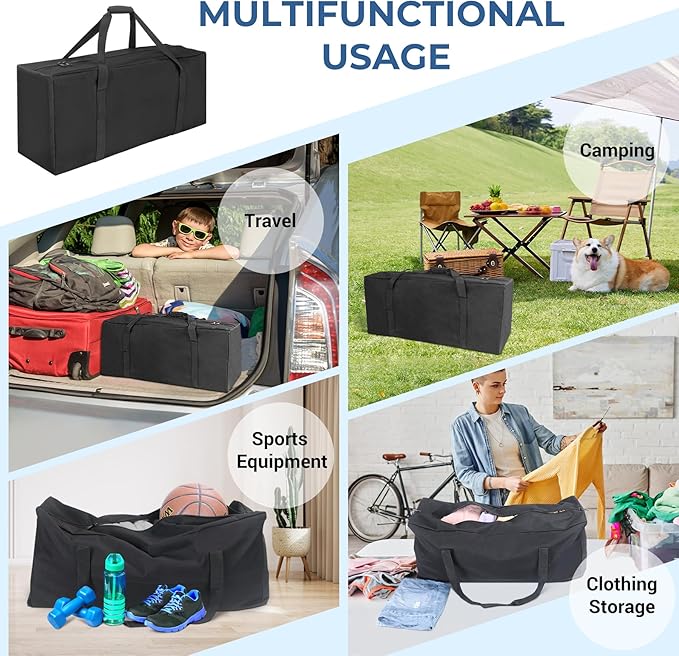 COOLBEBE 32" Sports Duffle Bag - 73L Large Travel Duffel Luggage Bag with Upgrade 2-way Lockable