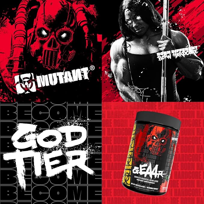 Mutant GEAAR - 9.4g of EAA Powder + Arginine, 7g BCAAs, 4g Leucine, Electrolytes, Coconut Water, 30