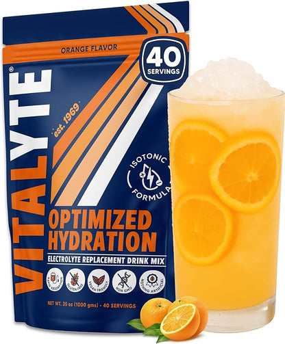 Vitalyte Electrolyte Powder Drink Mix, Isotonic Electrolyte Hydration Mix, Gluten Free Post Workout