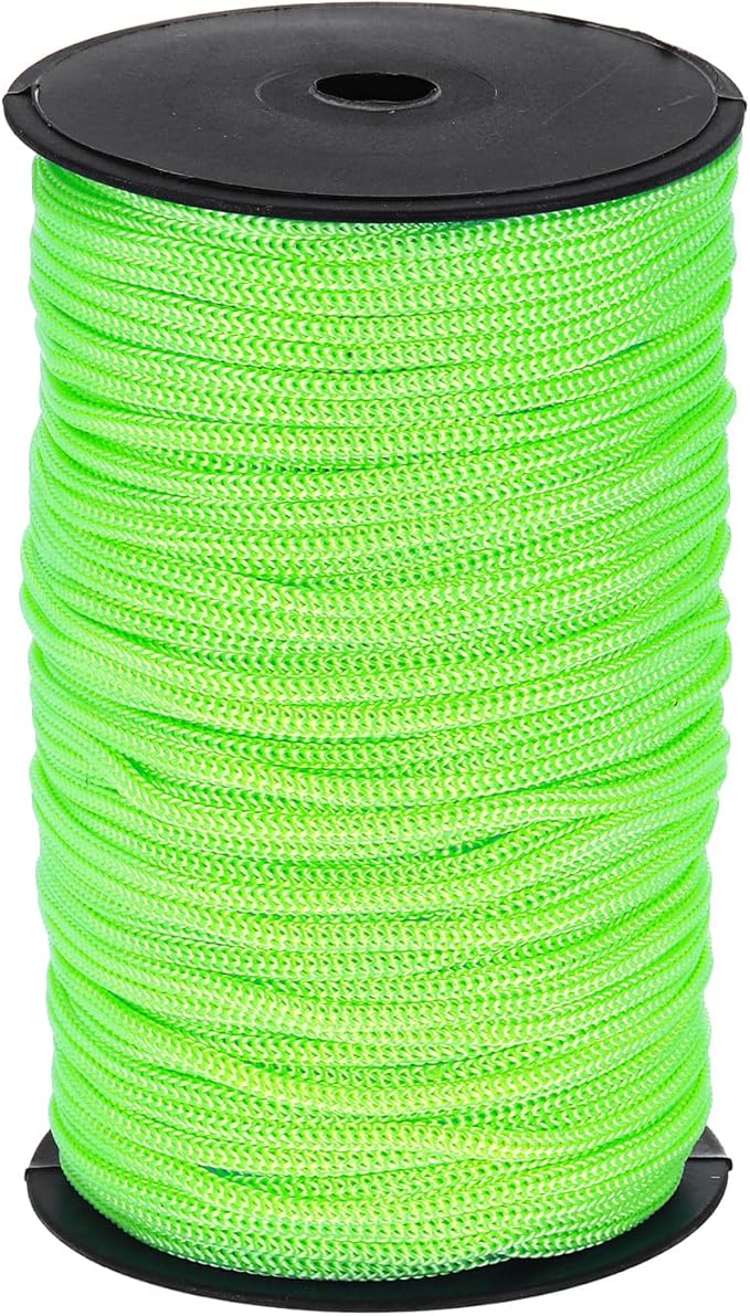 MECCANIXITY 3/16 Inch Polypropylene Rope Braided Ropes, 328ft Nylon Rope Hollow Utility Cord for