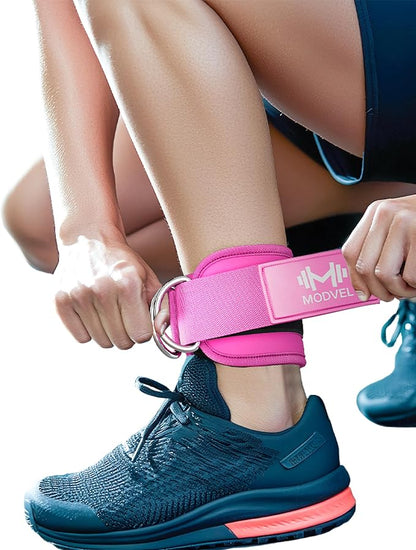 Modvel Gym Ankle Strap for Cable Machines ??Glute & Leg Kickback Ankle Straps for Gym Workouts