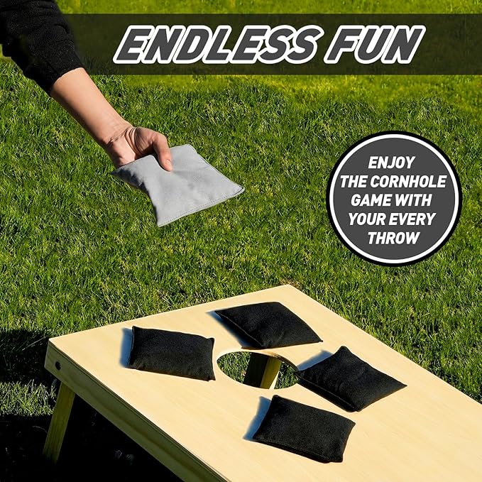 Cornhole Bags Set of 8 Regulation Corn Hole Bean Bags for Cornhole Game, Professional Weather