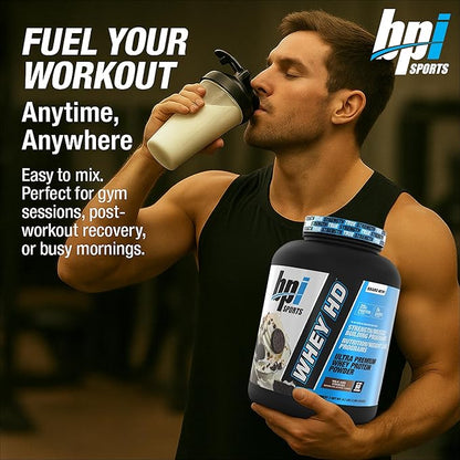 BPI Sports Whey HD Ultra Premium Protein Powder Isolate | Workout Whey Protein Powder for Men &