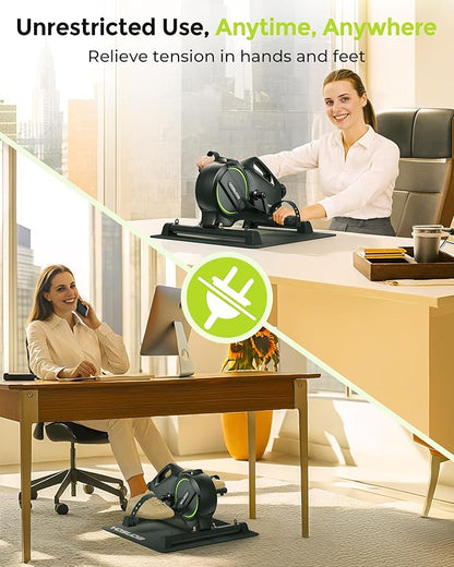 YOSUDA Under Desk Bike Pedal Exerciser - Magnetic Mini Exercise Bike for Arm/Leg Exercise, Desk