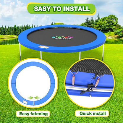 Trampoline Pad, 10ft 12ft 14ft Trampoline Replacement Safety Pad, Waterproof and Tear-Resistant