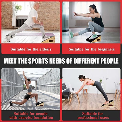 CAELUM Slant Board for Squats, Training Incline Board for Knees Over Toes, Wooden Non-Slip 25