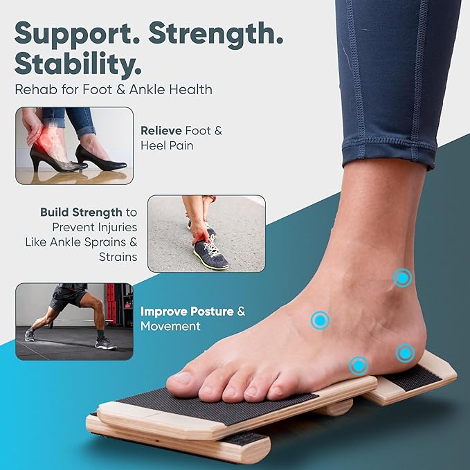Balance Board ??Foot & Ankle Strengthener | Plantar Fasciitis Relief, Achilles Tendonitis &