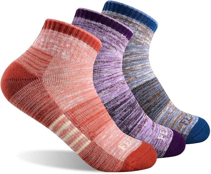 FEIDEER Hiking Walking Socks For Women, Multi-pack Outdoor Recreation Socks Moisture Wicking Crew