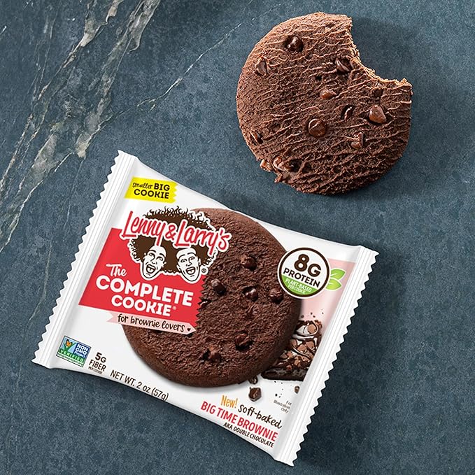 Lenny & Larry's The Complete Cookie, Big Time Brownie, Soft Baked, 8g Plant Protein, Vegan