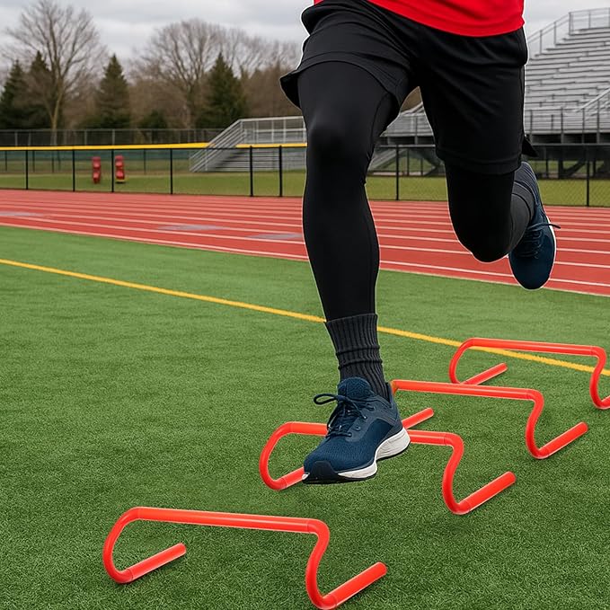 6 Pack Agility Speed Training Hurdles- 6" Detachable Agility Training Hurdles- Sports Practice