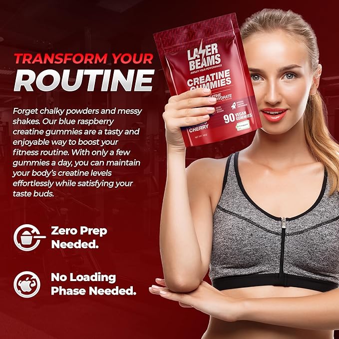 Creatine Monohydrate Gummies for Women & Men - 5g Creapure Creatine per Serving - Vegan, Cosmic