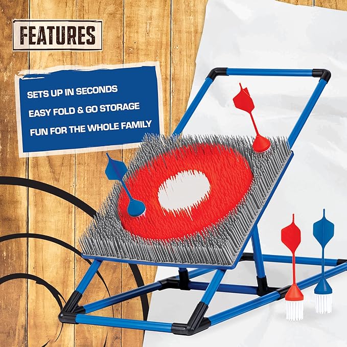 Eastpoint Axe Throw & Lawn Dart Target Sets - Bristle Axe Throwing Target & 2-in-1 Combo Backyard