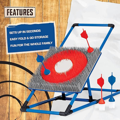 Eastpoint Axe Throw & Lawn Dart Target Sets - Bristle Axe Throwing Target & 2-in-1 Combo Backyard