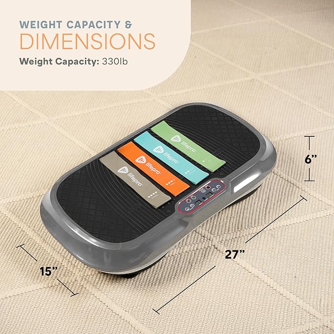 Lifepro Waver Vibration Plate Exercise Machine for Lymphatic Drainage, Muscle Activation, Full-Body