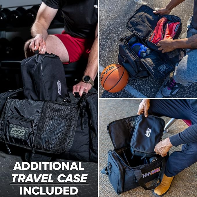 Serious Steel Fitness Gym Bag With Moveable & Removable Dividers Made from 1000D Nylon (Utility