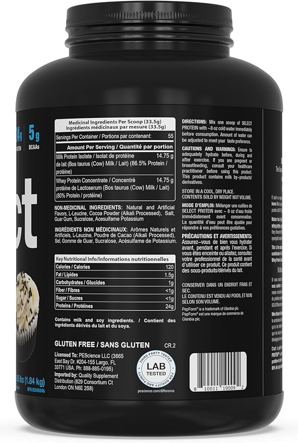 PEScience Select Protein Powder, Whey and Casein Blend, Clean Protein Powder for Women and Men, Low