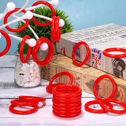 Aodaer 60 Pack Ring Toss Rings Plastic Carnival Rings 2.1 Inch for Carnival Party Favors Bottles