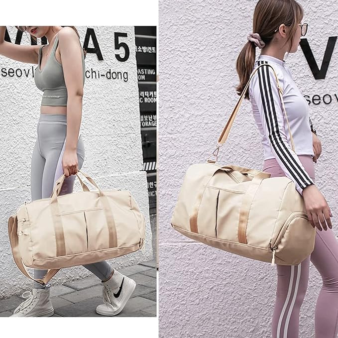 ZUEVI Sports Gym Bag for Men or Women Waterproof Weekender Travel Duffel Bag with Shoes Compartment