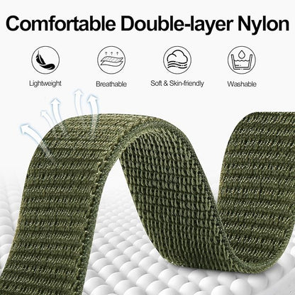 22mm Sport Ankle/Arm Band Compatible with Amazfit Helio, Quick Release Breathable Nylon Bicep Strap