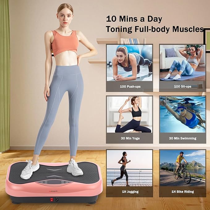 Whole Body Vibration Plate Exercise Machine ??Power Vibrating Plate for Lymphatic Drainage Weight