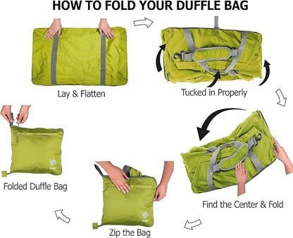 Bago Large Foldable Duffel Bags for Traveling Women & Men - 100L Packable Duffle Bag for Travel