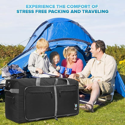 Bago Large Foldable Duffel Bags for Traveling Women & Men - 120L Packable Duffle Bag for Travel