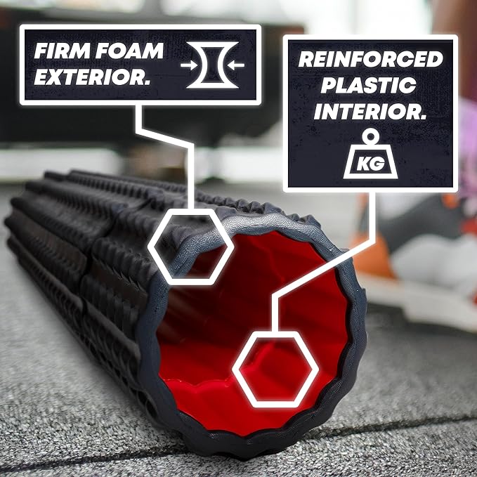 5-in-1 Long Foam Roller, 23" Long Back Roller for Physical Therapy with 5 Different Length Options