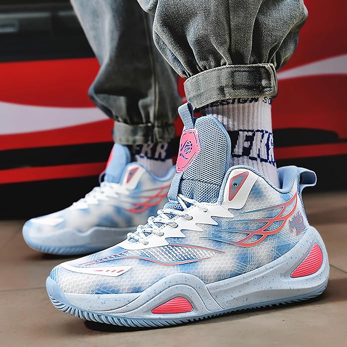 High Top Womens Mens Basketball Shoes Breathable Non Slip Outdoor Sneakers Comfortable Fashion
