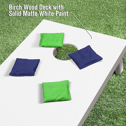 GoSports 4 ft x 2 ft Regulation Size Wooden Cornhole Boards Set - Includes Carrying Case and Over