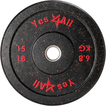 Yes4All 2" Bumper Plate, 10-190 LB Olympic Rubber Weight Plate with Steel Hub for WeightLifting
