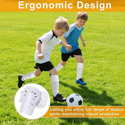 2 Pairs Shin Guards Soccer for Kids,Shin Pads Extra Lightweight Breathable Slide in Shin Guard for
