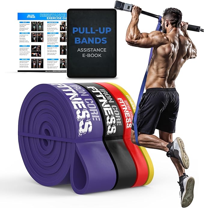 Pull Up Assistance Resistance Bands - Long Loop Power Bands for Men and Women - Strength Power