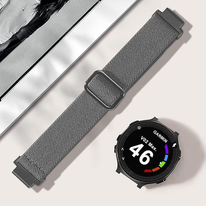 Elastic Nylon Watchband Compatible with Garmin Forerunner 235/220/230/620/630/735XT,Soft Adjustable