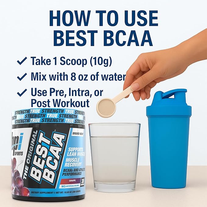 BPI Sports Best BCAA Powder - Muscle Recovery Support - Branched Chain Amino Acids | Building
