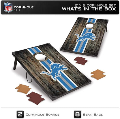 Wild Sports NFL 2' x 3' MDF Deluxe Cornhole Set - with Corners and Aprons