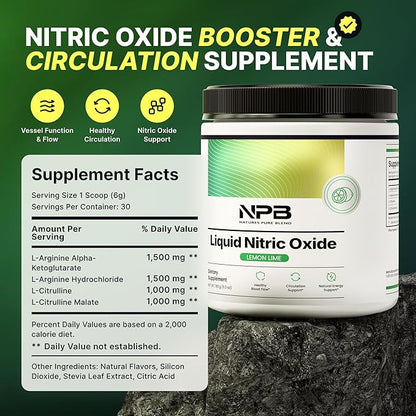 Nature's Pure Blend Liquid Nitric Oxide Supplements for Men ??L-Arginine Powder ??Nitric Oxide