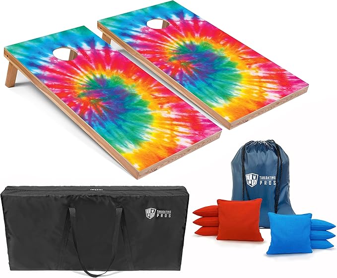 Tailgating Pros Cornhole Boards - 4'x2' Lightweight Cornhole Game- Includes Carrying Case, Set of 8