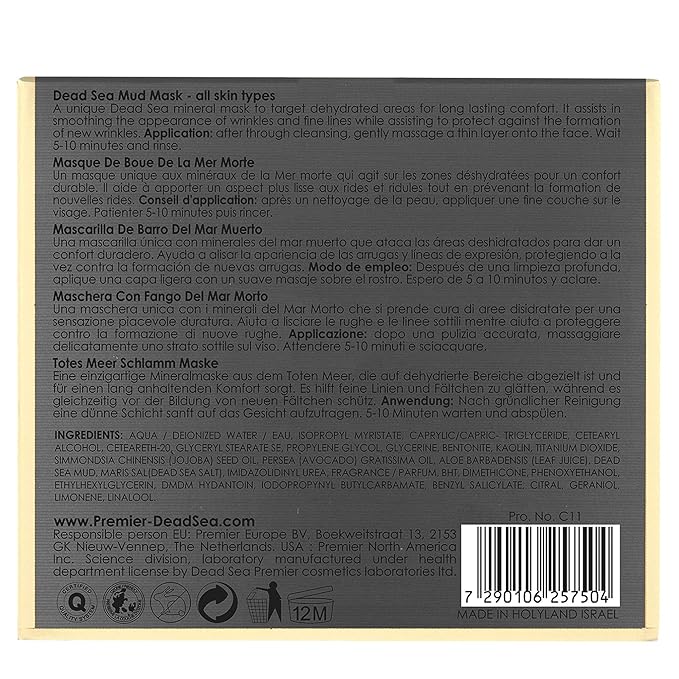 Dead Sea Mud Face MASK Premier Dead Sea online Exclusive, natural formula, wrinkle reducer