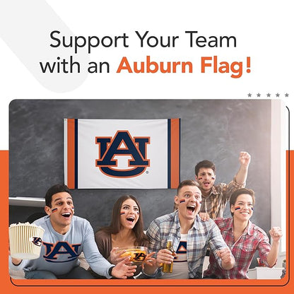 Auburn Tigers College Sports Printed Flag - NCAA Licensed - Nylon - School Banner (White) (3' x 5')