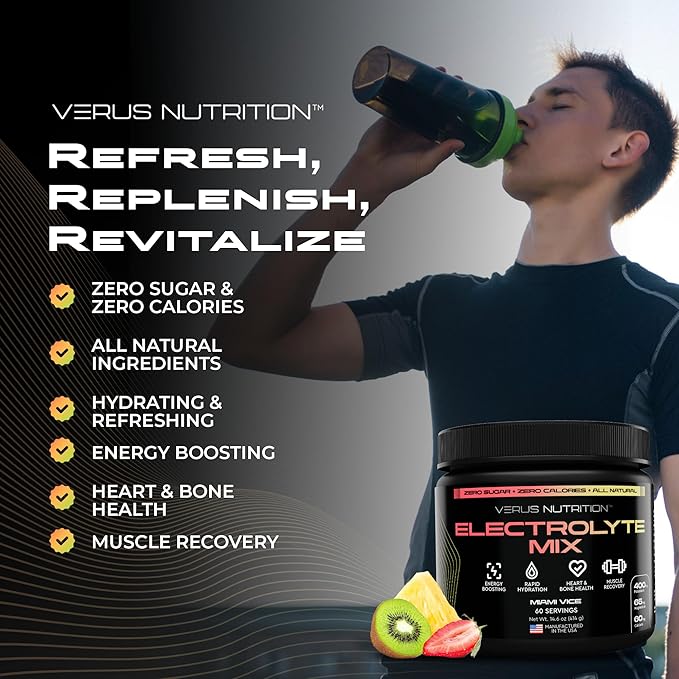 Electrolytes Powder No Sugar- Zero Calorie Hydration Powder | Sugar Free Electrolytes for Fasting