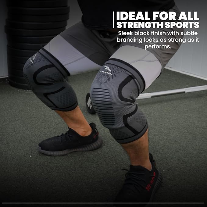 Real Steel Compression Knee Brace for Women & Men 1-Pair Knee Brace for Running Knee Pain, Knee