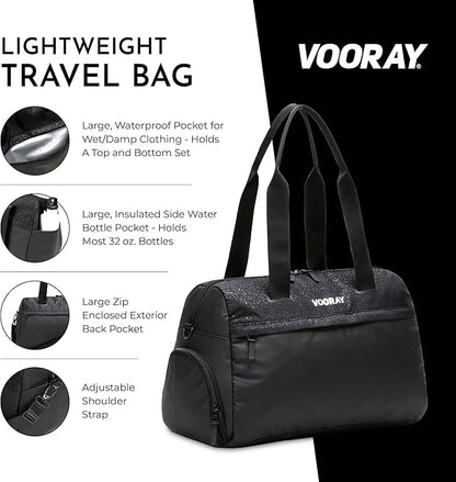 Vooray 25L Trainer Duffel Bag ??Lightweight Travel Duffel for Women and Men with Shoe Pocket
