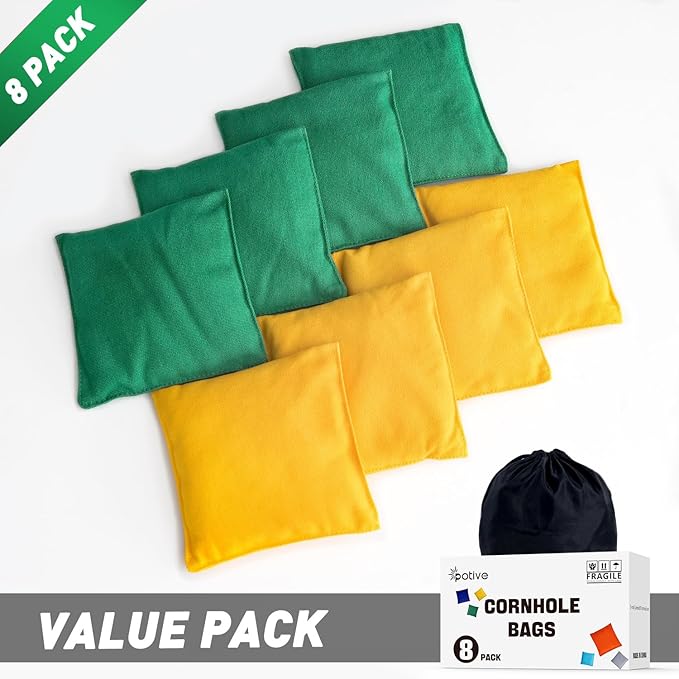 Cornhole Bags Set of 8 Regulation Corn Hole Bean Bags for Cornhole Game, Professional Weather