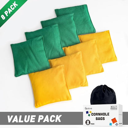 Cornhole Bags Set of 8 Regulation Corn Hole Bean Bags for Cornhole Game, Professional Weather
