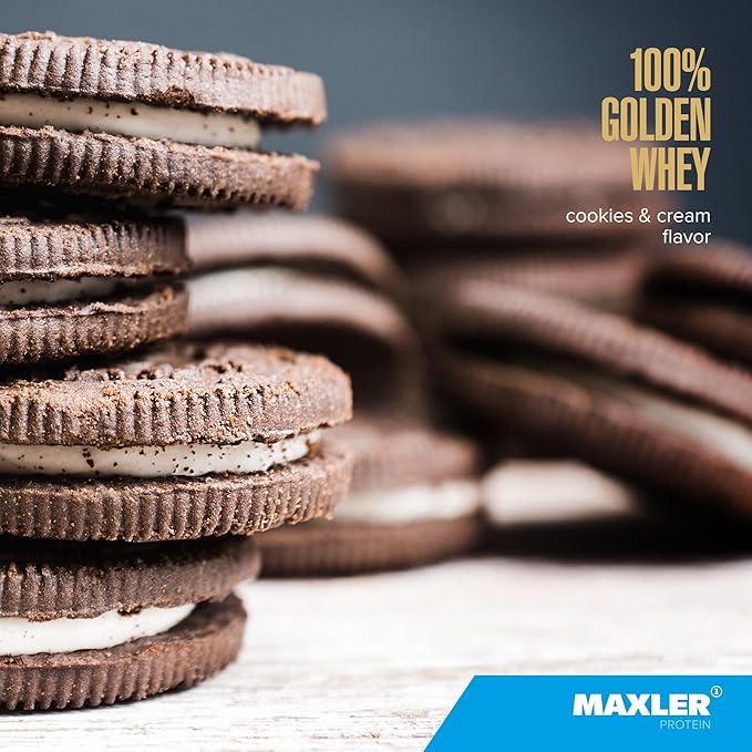 Maxler 100% Golden Whey Protein - 24g of Protein per Serving - Premium Whey Protein Powder for Pre