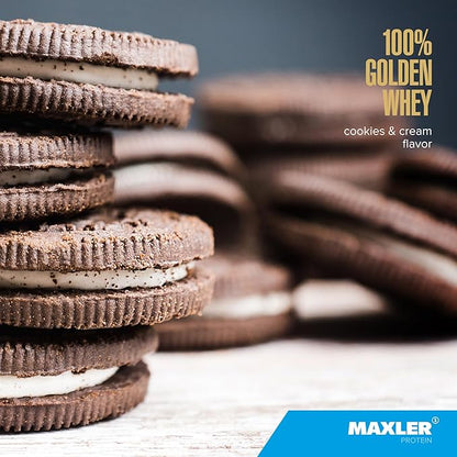Maxler 100% Golden Whey Protein - 24g of Protein per Serving - Premium Whey Protein Powder for Pre